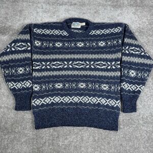 Environmental Clothing Co Sweater‎ Men's Large Blue Wool Blend Crew Neck